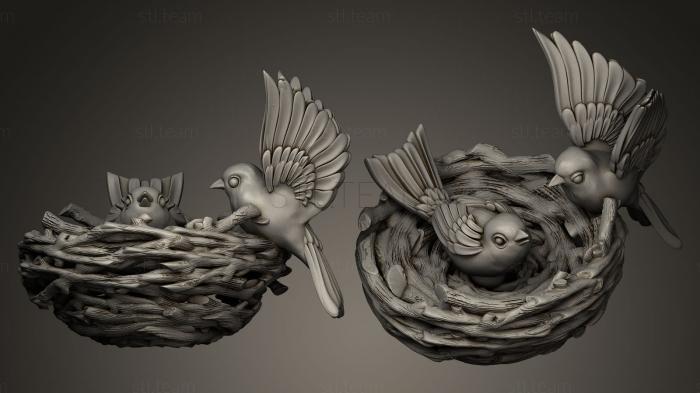 3D model Birds In The Nest (STL)